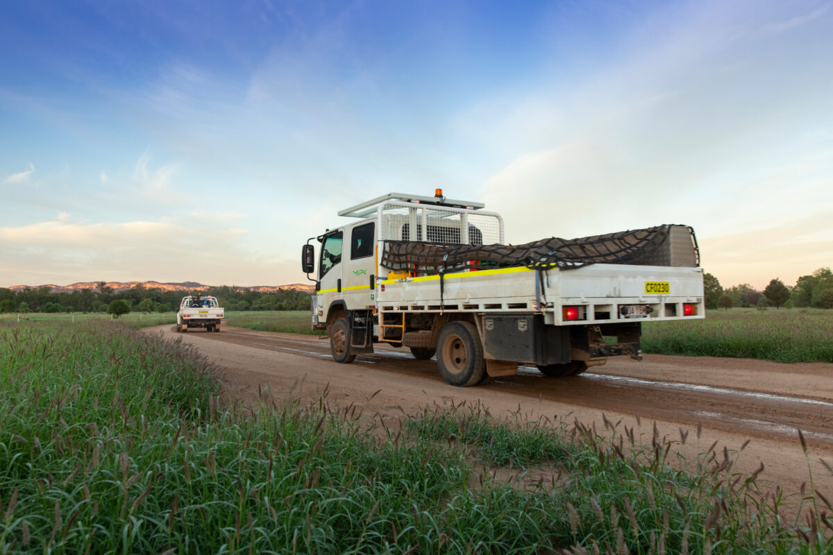 MPC Kinetic truck driving on a road