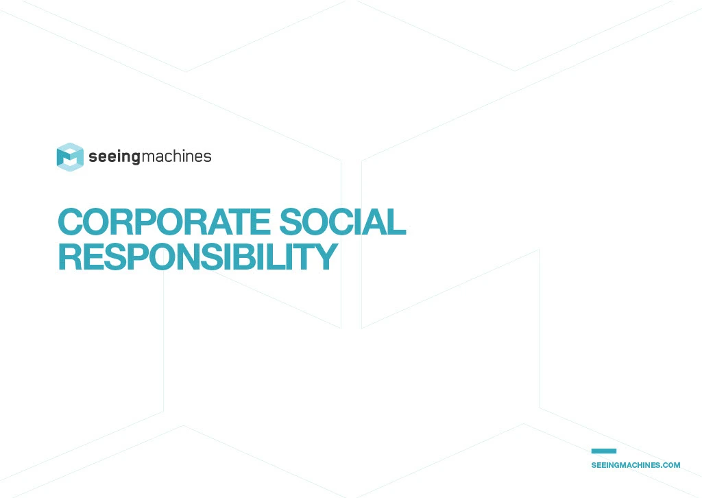 Corporate Social Responsibility statement cover page